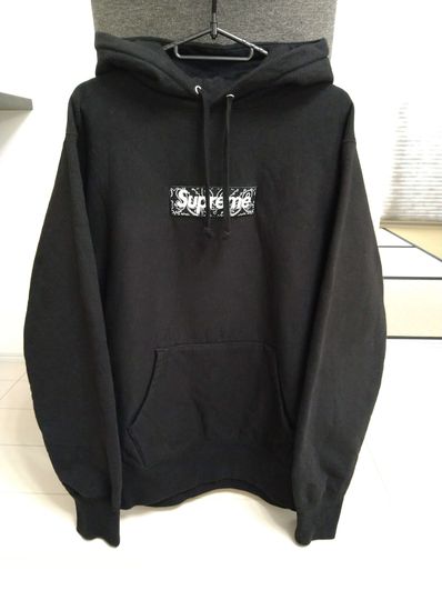 Supreme Bandana Box Logo Hooded Sweatshirt "Black"