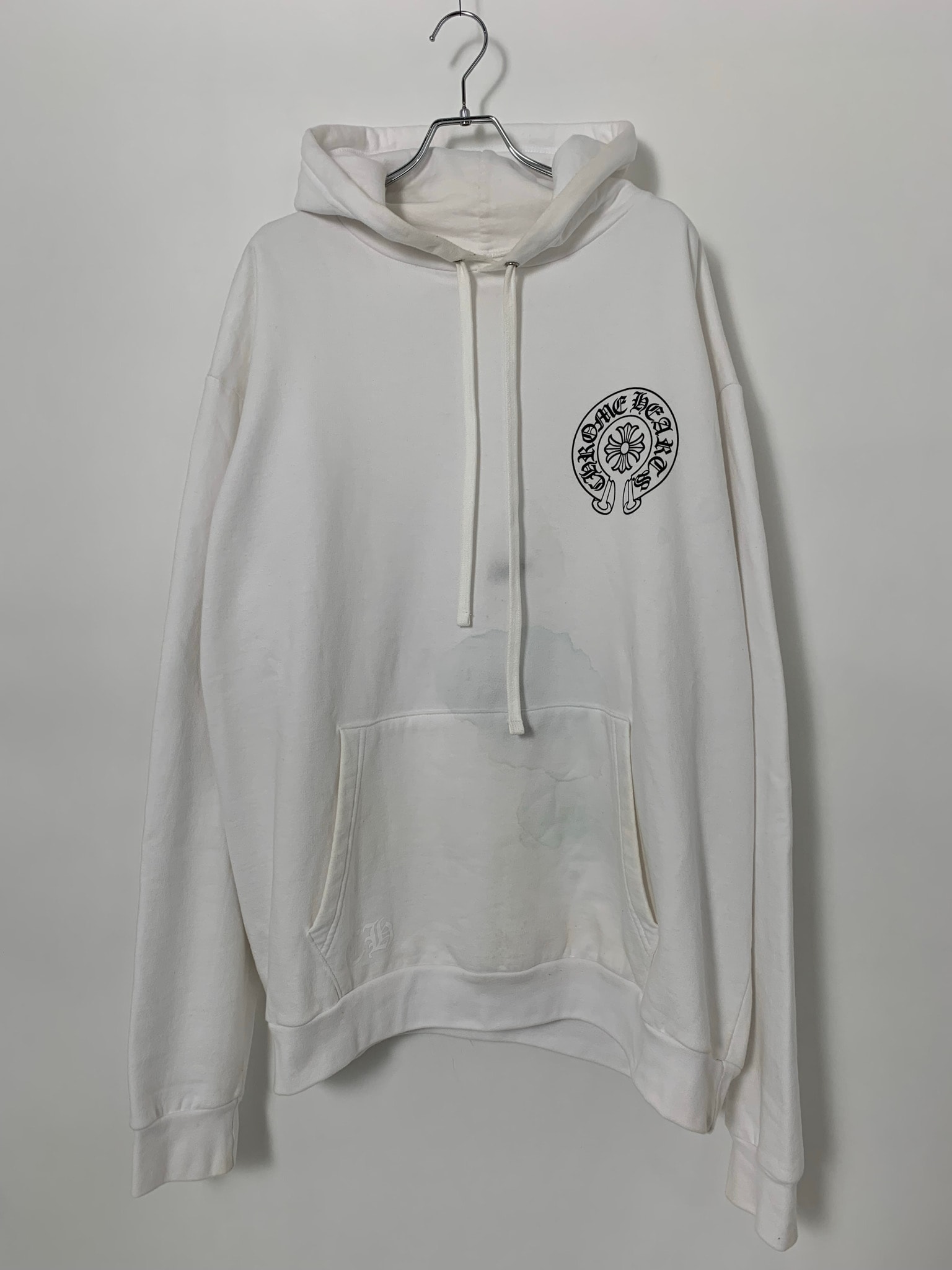 Chrome Hearts Miami Exclusive Horseshoe Logo Hooded Sweatshirt White
