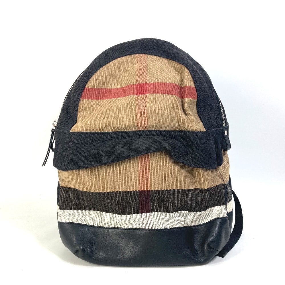 バーバリー BURBERRY メガ チェック柄 3958527 バックパック カバン リュックサック キャンバス/レザー ベージュ