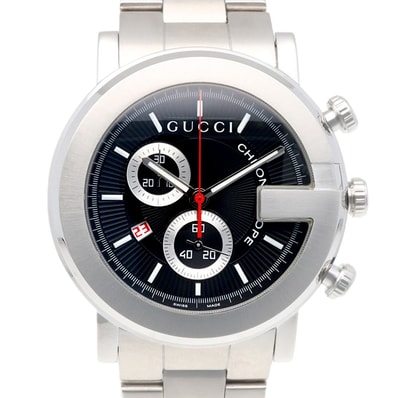 グッチ Gクロノ 腕時計 時計 ステンレススチール 101M クオーツ 磨き直し済 メンズ 1年保証 GUCCI 中古