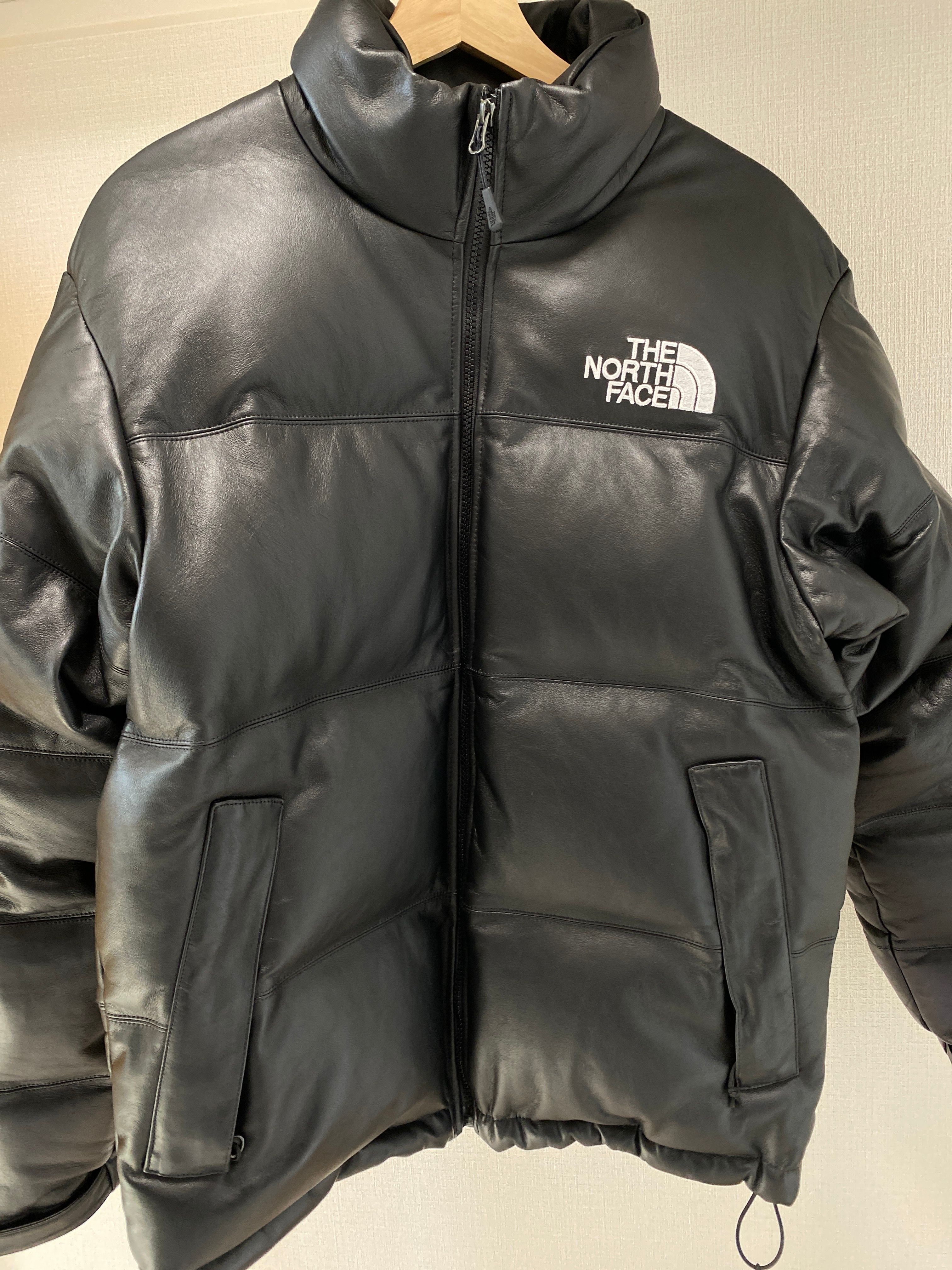 Supreme x The North Face Leather Nuptse Jacket "Black"