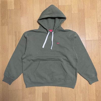 Supreme Small Box Drawcord Hooded Sweatshirt "Light Olive"