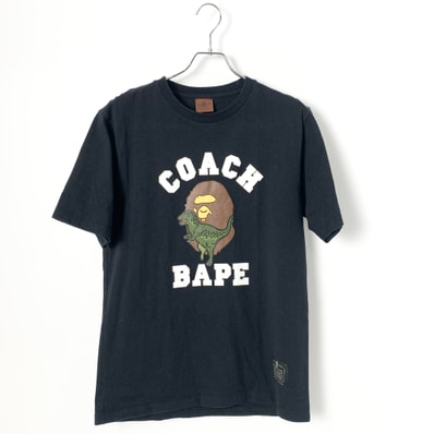 A BATHING APE × COACH Crew Neck T-Shirt "Black"