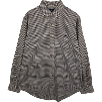 古着 ラルフローレン Ralph Lauren ギンガムチェック 長袖 ボタンダウンチェックシャツ メンズL相当/eaa614705