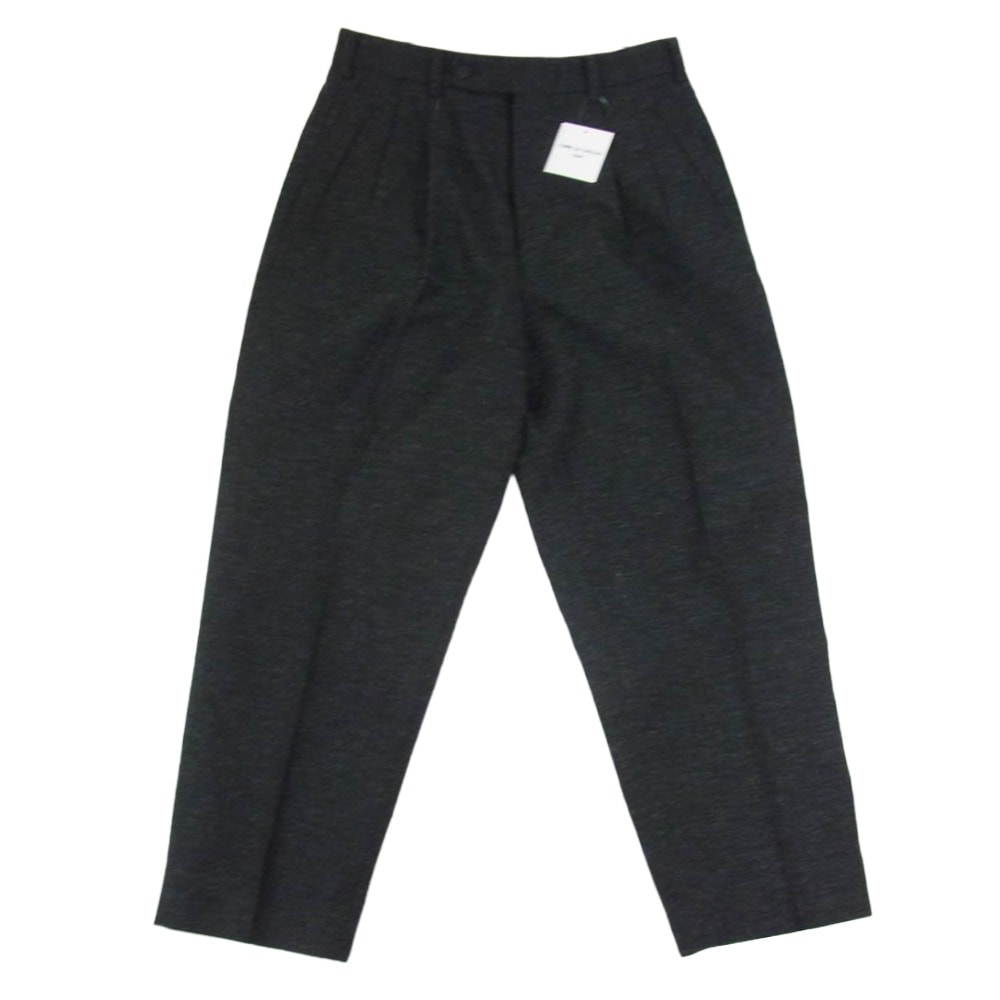 COMME des GARCONS HOMME コムデギャルソンオム パンツ AD2023 HL-P015-051 エステルウール 2タック ワイドテーパード スラックスパンツ グレー系 XS【中古】