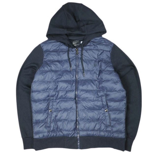 POLO RALPH LAUREN ポロ・ラルフローレン ウォーターリペラントハイブリッドジャケット 710731881003 L NAVY 中綿 ダウン パーカー アウター g25803