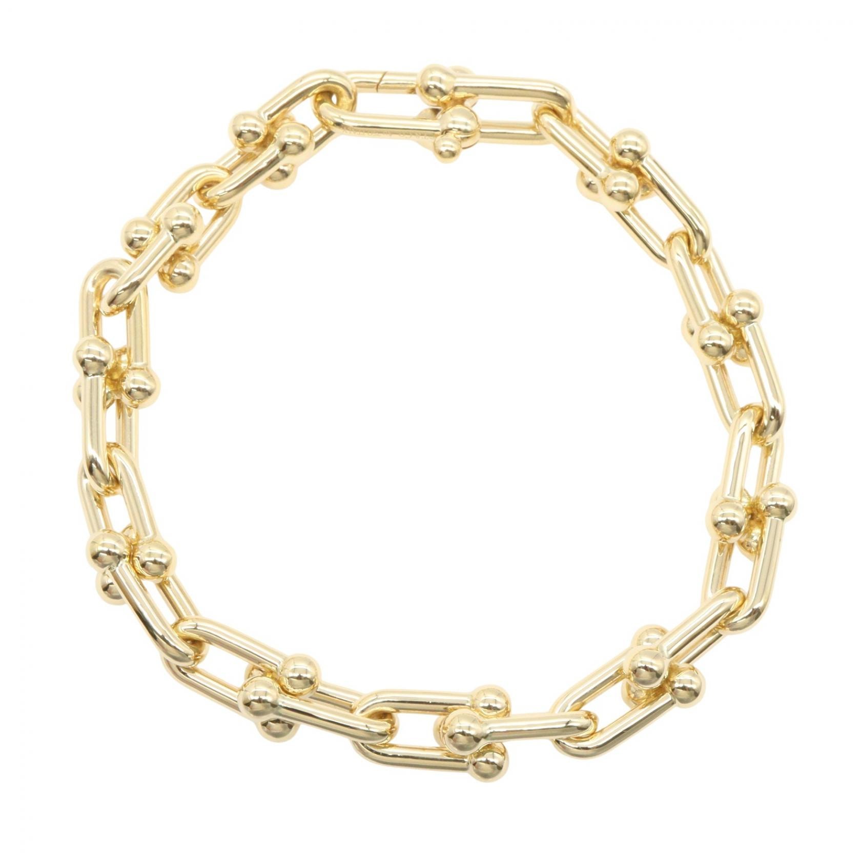 ティファニー TIFFANY&CO ハードウェア ミディアム ブレスレット ブレスレット アクセサリー K18(イエローゴールド) メンズ レディース ゴールド系 【中古】