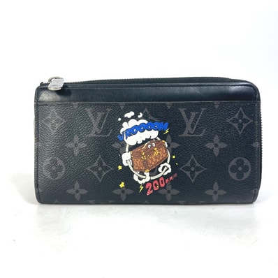 ルイヴィトン LOUIS VUITTON ジッピードラゴンヌ M80994 モノグラム エクリプス トランクプリント 長財布 モノグラムエクリプスキャンバス ブラック