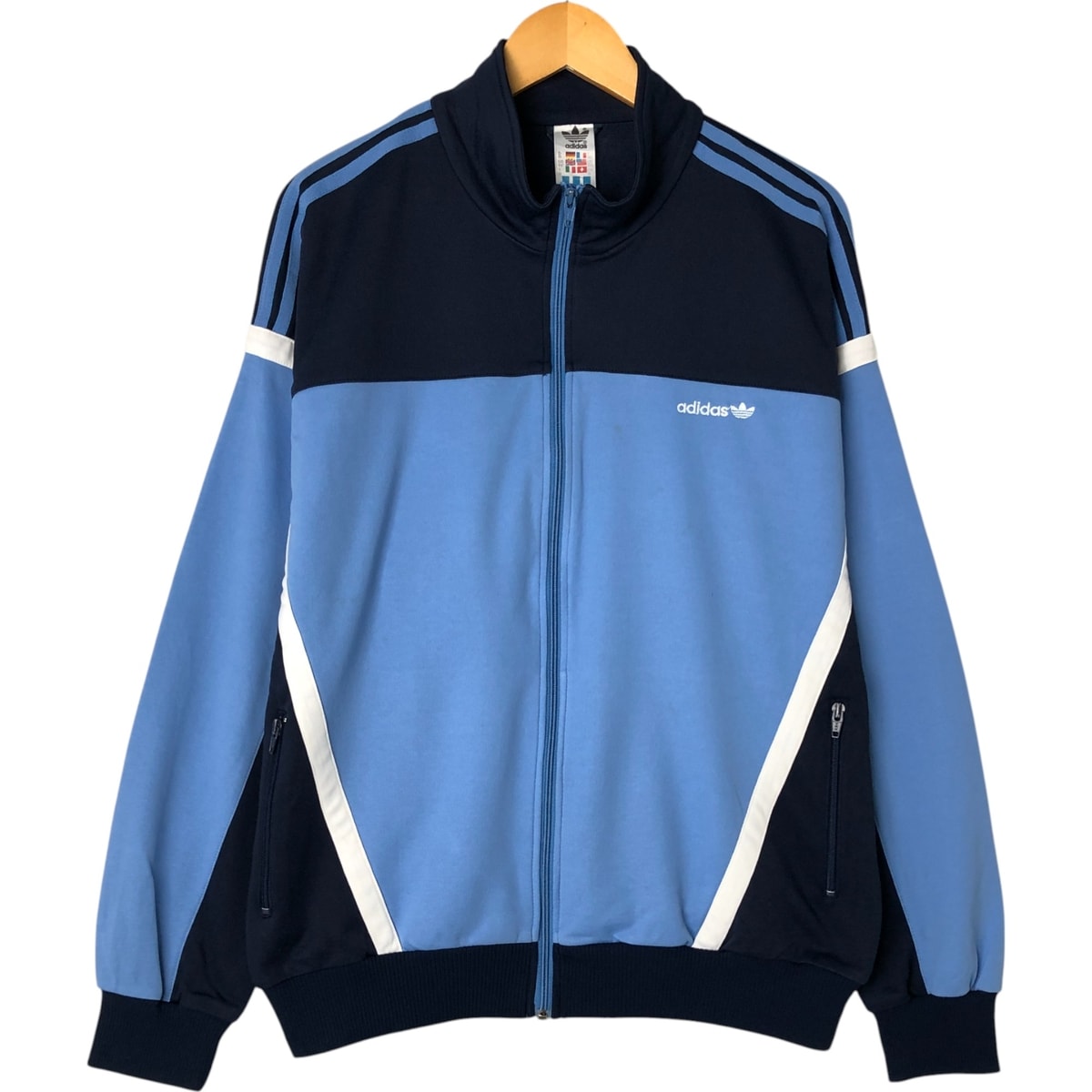 古着 80年代 アディダス adidas ジャージパーカー トラックジャケット メンズXXL相当 ヴィンテージ /evb029171 【中古】 【250602】 【ADEL/アデル】 【NL2503】/evb029171