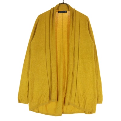 ZARA KNIT ザラニット 長袖 ニットカーディガン M イエロー系