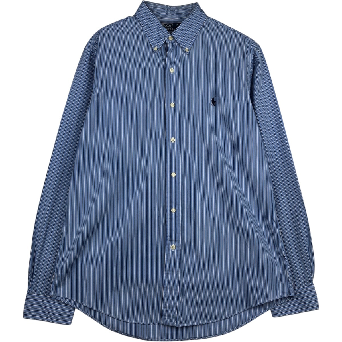 古着 ラルフローレン Ralph Lauren POLO RALPH LAUREN CUSTOM FIT 長袖 ボタンダウンストライプシャツ メンズL相当/eaa635096