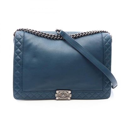 シャネル CHANEL ボーイシャネル ショルダーバッグ バッグ レザー レディース グリーン系 【中古】