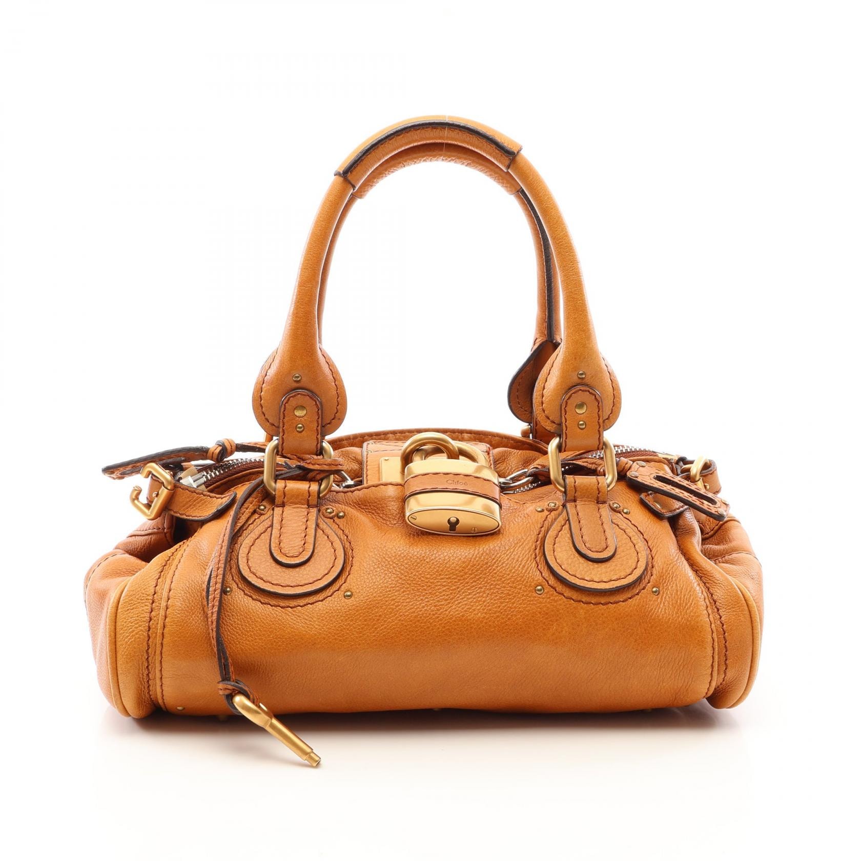 クロエ Chloe パディントン ハンドバッグ バッグ レザー レディース ブラウン系 【中古】
