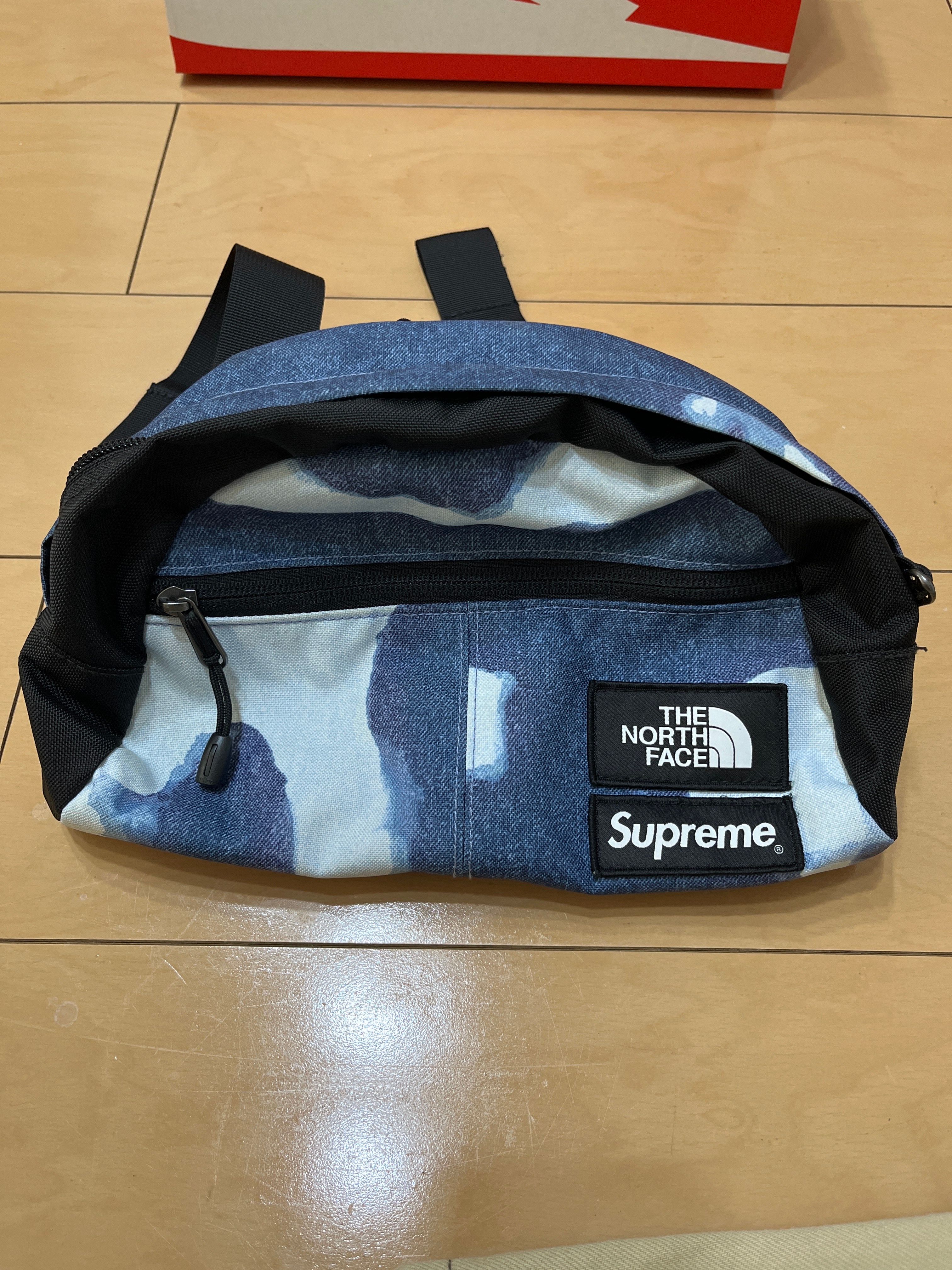 Supreme x The North Face Bleached Denim Print Roo II "Indigo"