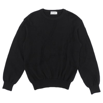 バーバリーズ 総柄 ロゴ セーター ニット トップス メンズ ブラック M M