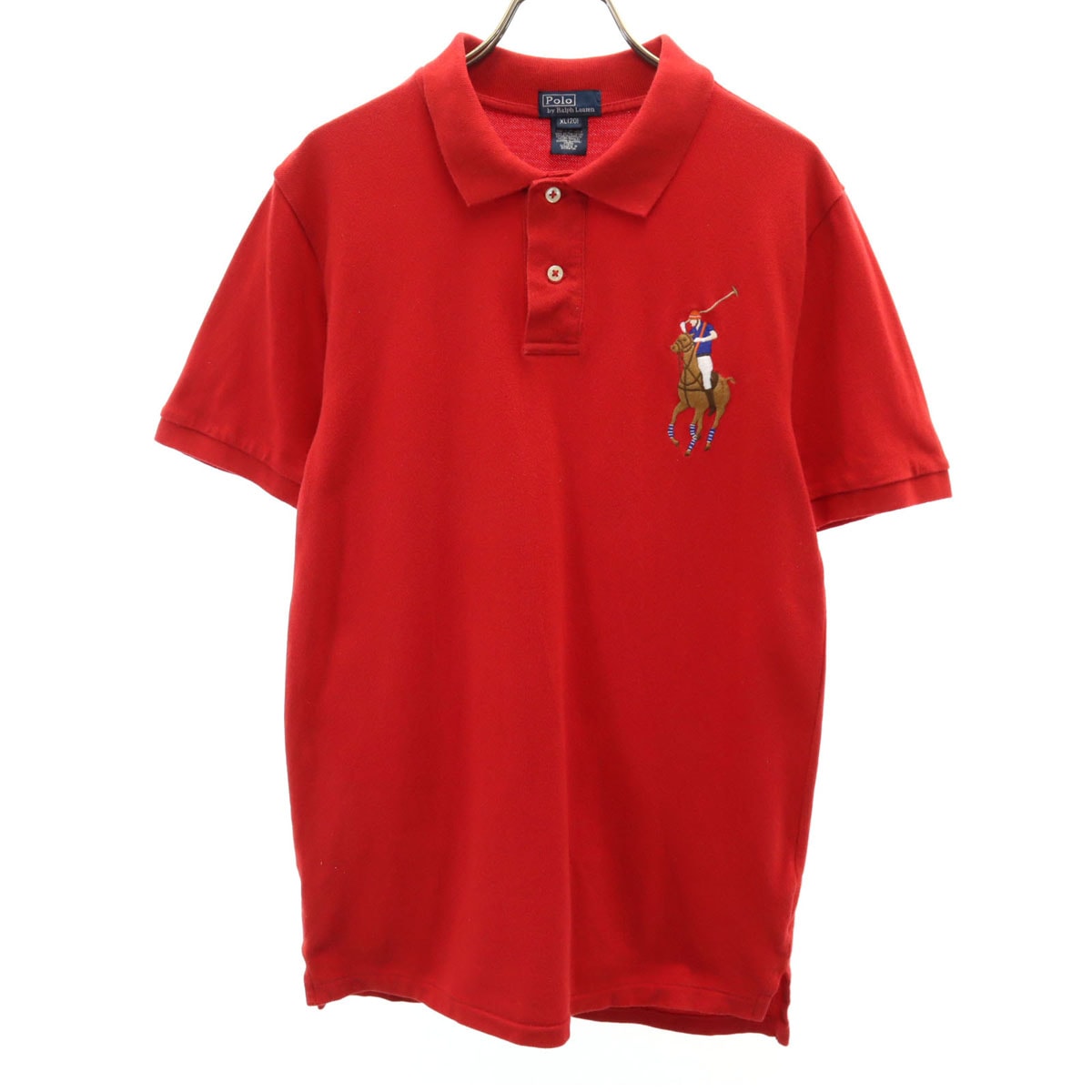 Polo by Ralph Lauren ポロバイラルフローレン ビッグポニー 半袖 ポロシャツ XL(20) 赤