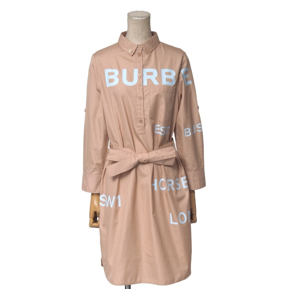 BURBERRY バーバリー ワンピース サイズ38 シャツワンピース プルオーバー ベルト付 ブランド古着【中古】20260508/RA9315