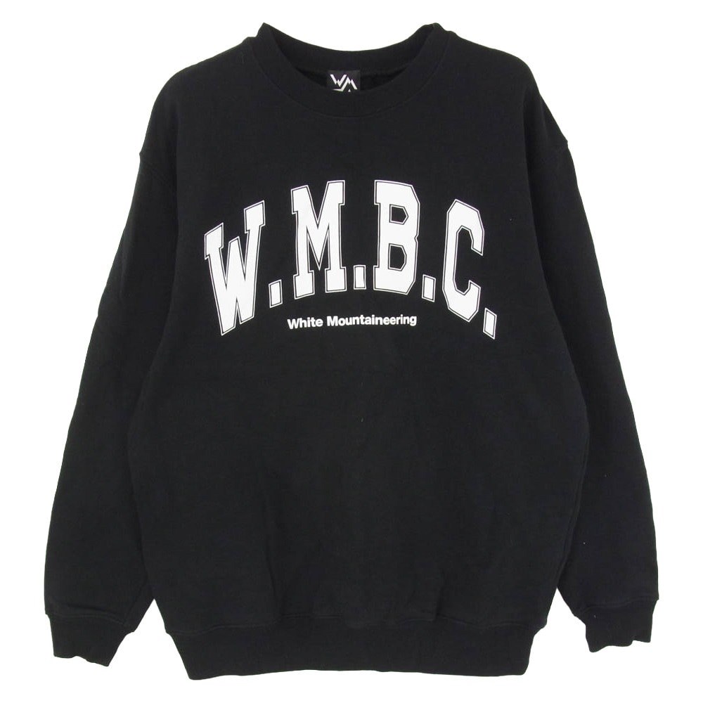 WHITE MOUNTAINEERING ホワイトマウンテニアリング 23SS BC2373503 W.M.B.C. COLLEGE LOGO SWEATSHIRT カレッジロゴ スウェットシャツ トレーナー ブラック系 1【中古】