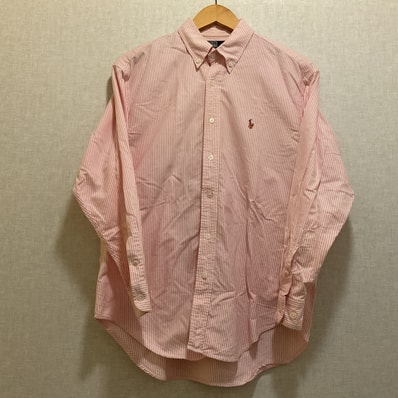 Polo by Ralph Lauren 【ポロラルフローレン】 長袖 シャツ ストライプ ピンク M