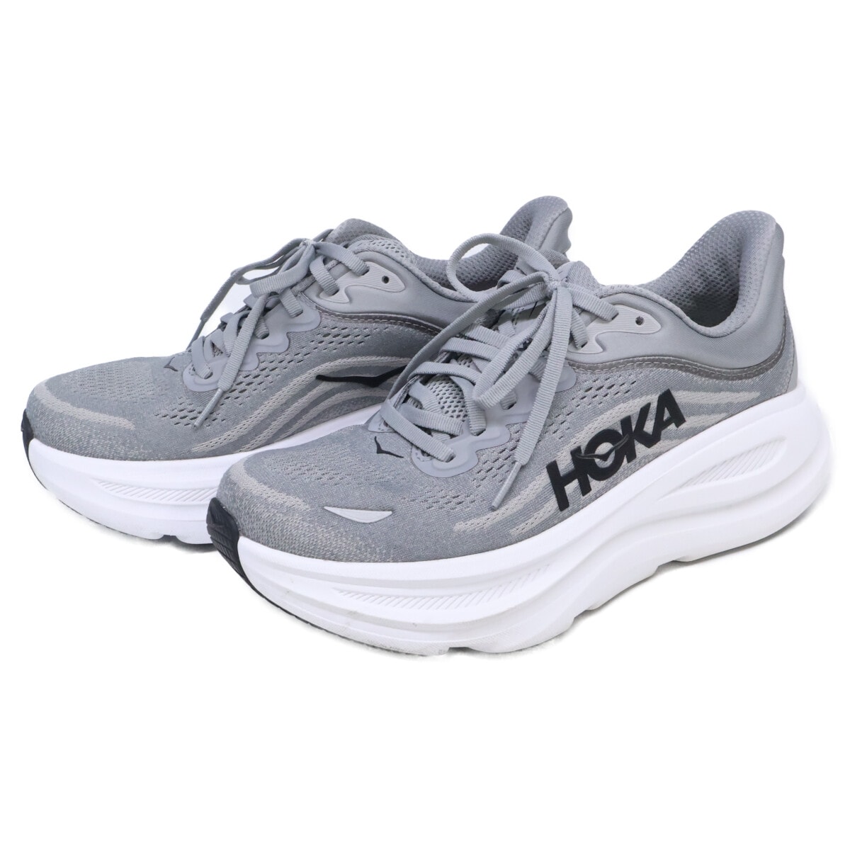 ホカオネオネ 【美品】1162013 M BONDI 9 WIDE ランニングシューズ 25 2E