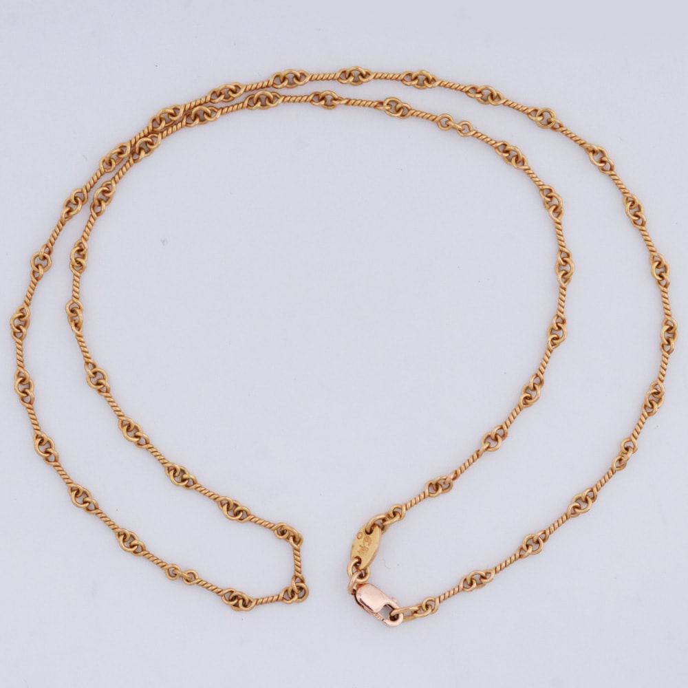 Chrome Hearts 22K Twist Chain Necklace "Yellow Gold"