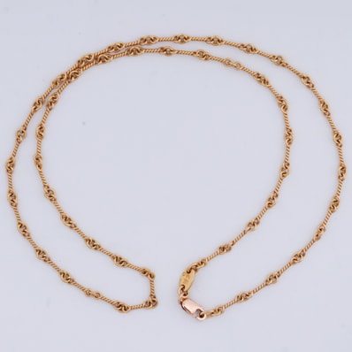 Chrome Hearts 22K Twist Chain Necklace "Yellow Gold"