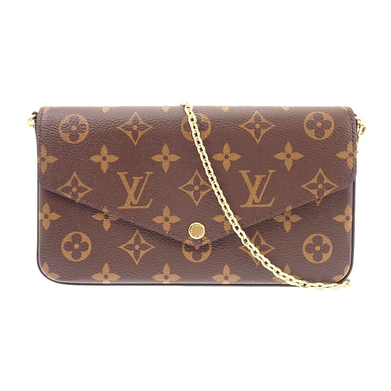 ルイヴィトン LOUIS VUITTON ポシェット・フェリシー M81896 モノグラム ショルダーバッグ フューシャ レディース【中古】【Sランク】