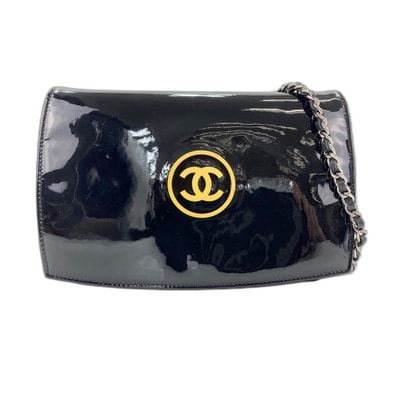 シャネル CHANEL パテントレザー メイクアップ ショルダーバッグ【中古】