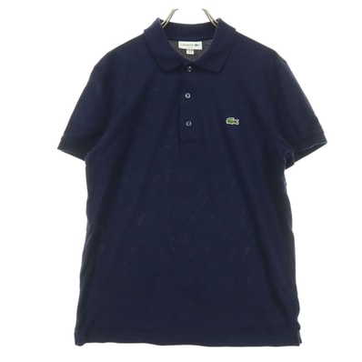 LACOSTE ラコステ ワンポイントロゴ 半袖 ポロシャツ XS ネイビー