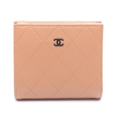 シャネル CHANEL マトラッセ 二つ折り財布 財布 レザー レディース ブラウン系 AP3817 【中古】