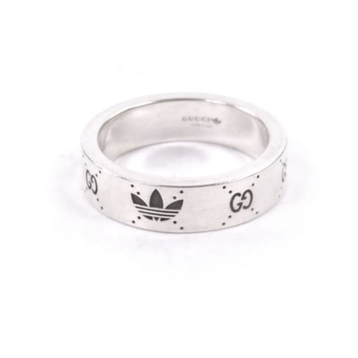 美品 グッチ アディダス リング 指輪 シルバー 22