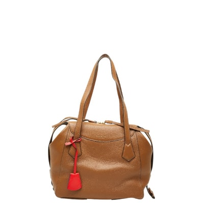 トリーバーチ ペリー サッチェル ハンドバッグ ショルダーバッグ ブラウン レザー レディース Tory Burch 【中古】