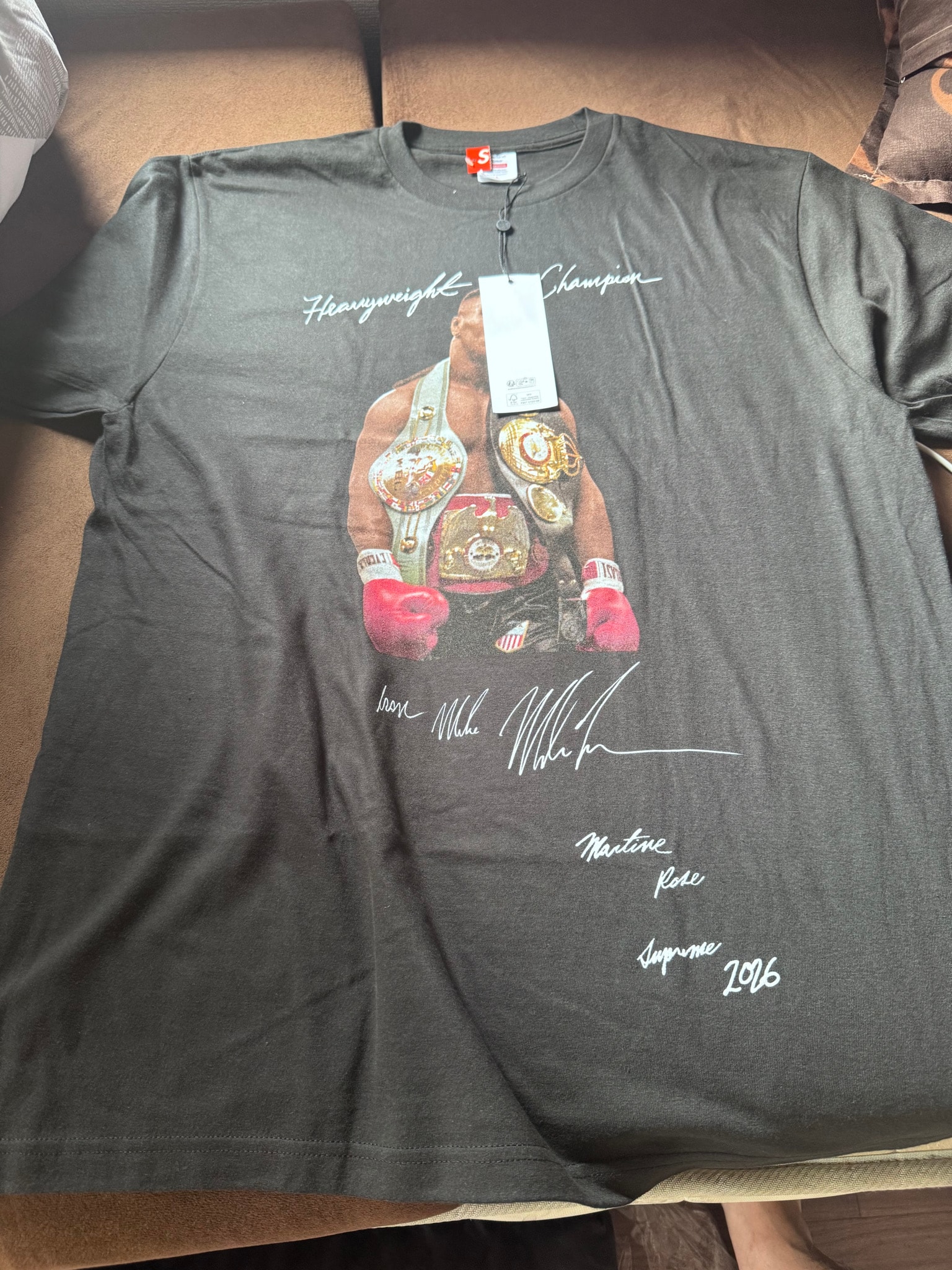 Supreme x Martine Rose Champion Tee (Mike Tyson) "Black"