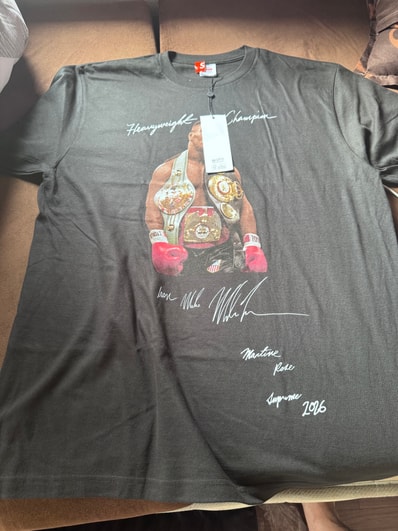 Supreme x Martine Rose Champion Tee (Mike Tyson) "Black"