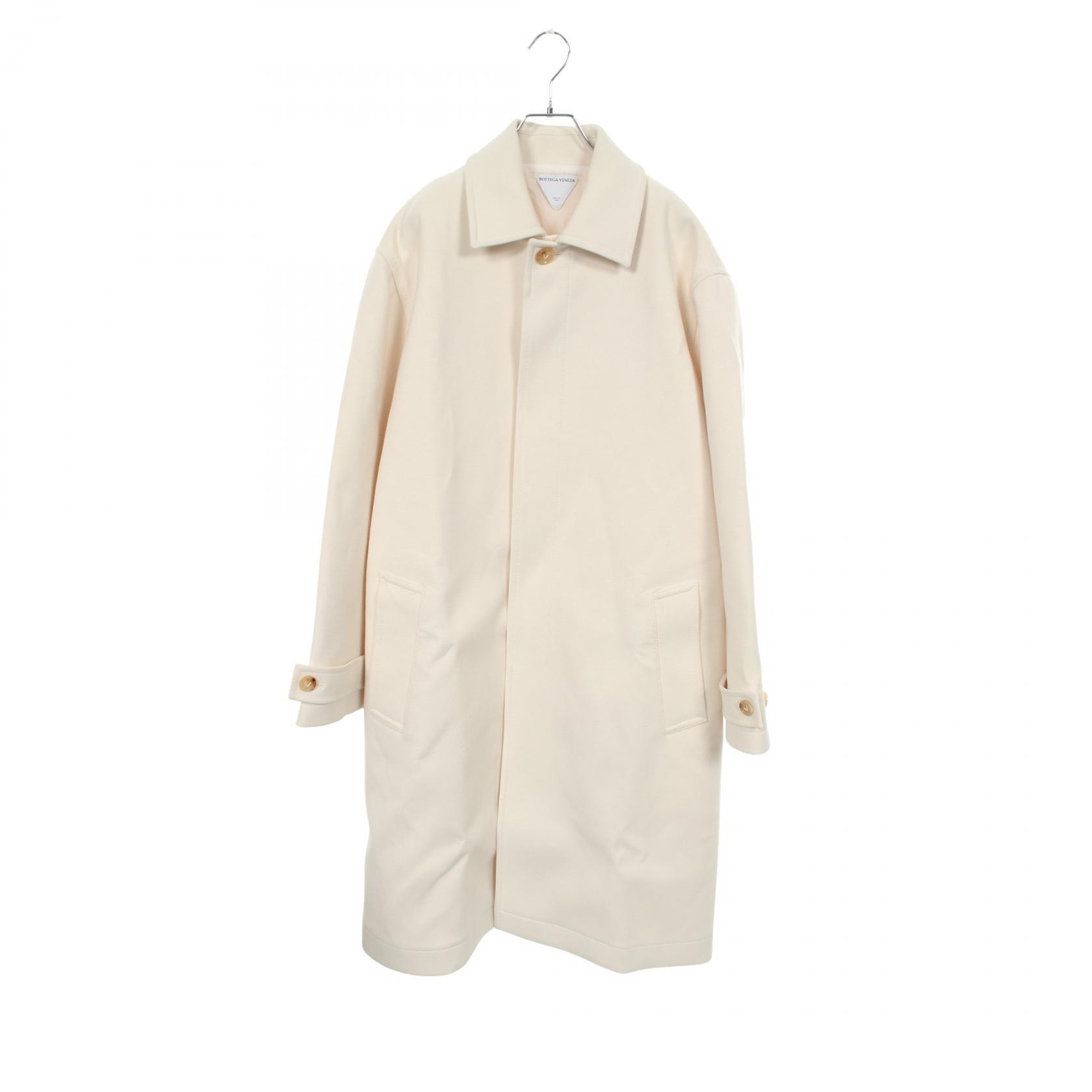 ボッテガヴェネタ BOTTEGA VENETA ロング 衣料品 アウター アクリル / コットン レディース ホワイト系 【中古】