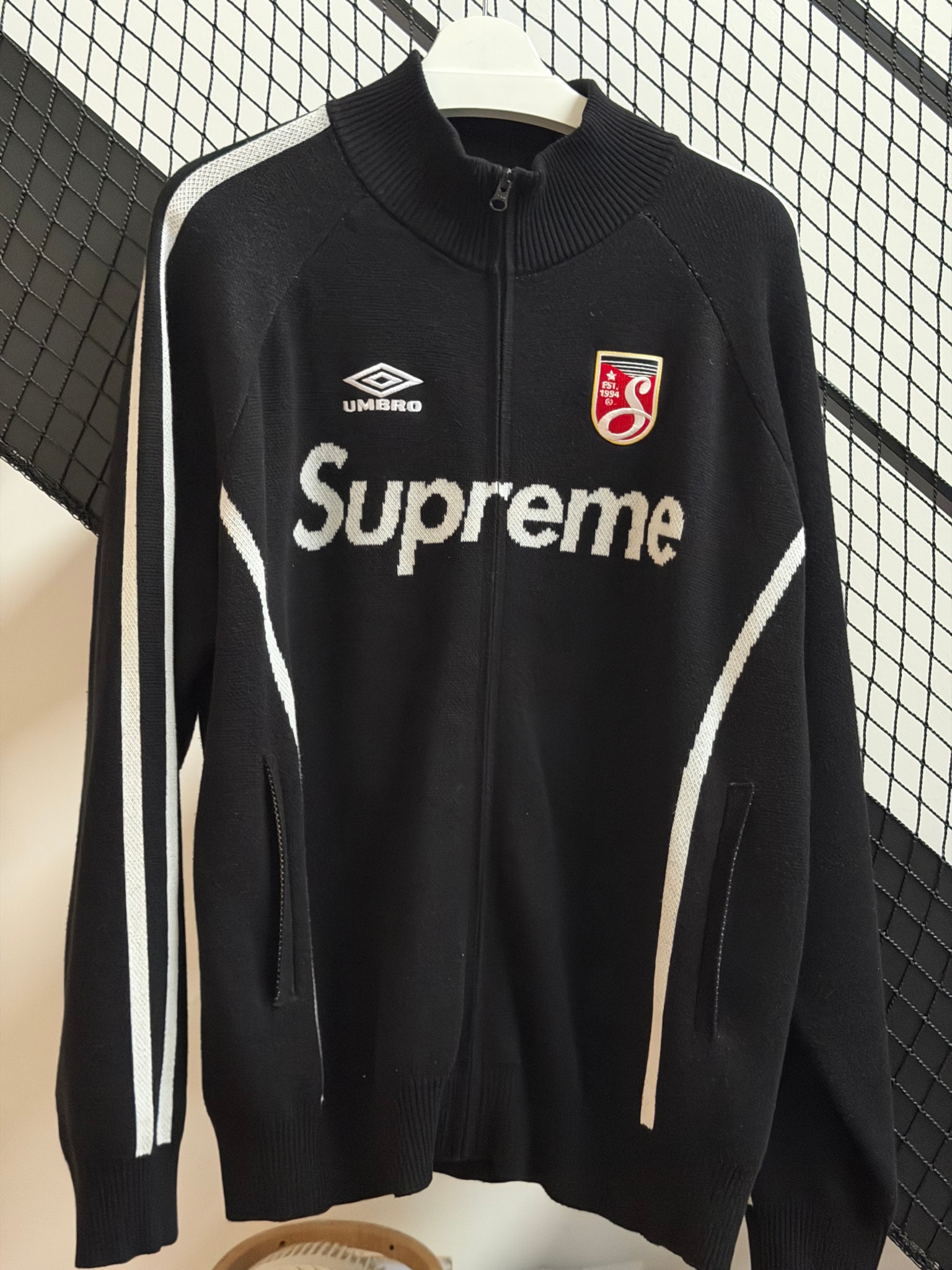 Supreme x Umbro Zip Up Sweater "Black"