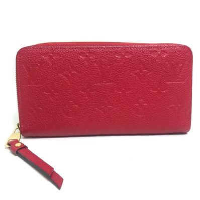 Louis Vuitton Monogram Empreinte Leather Zippy Wallet "Cherry Berry"