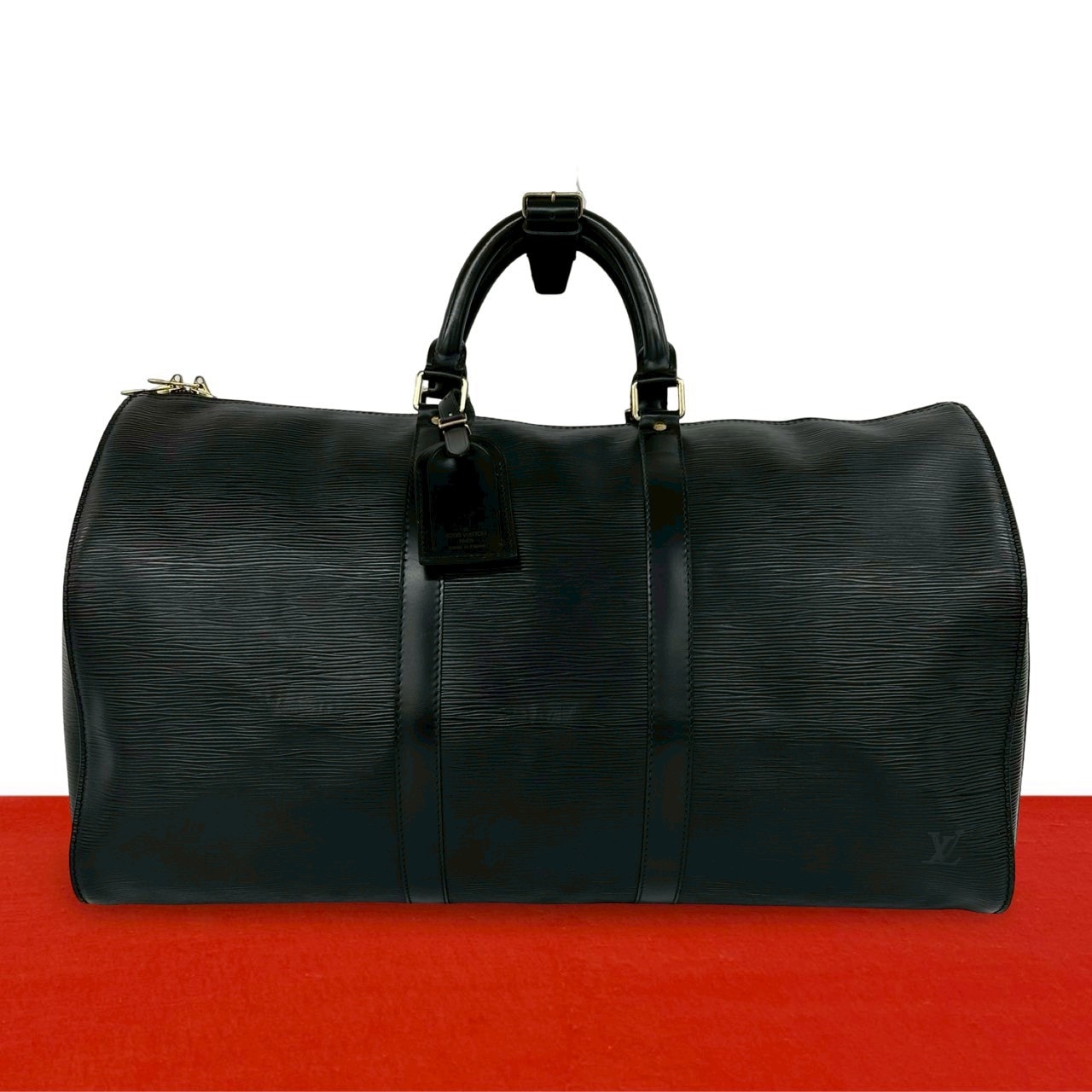 LOUIS VUITTON ルイヴィトン キーポル 50 エピ レザー ボストンバッグ ブラック
 482-3