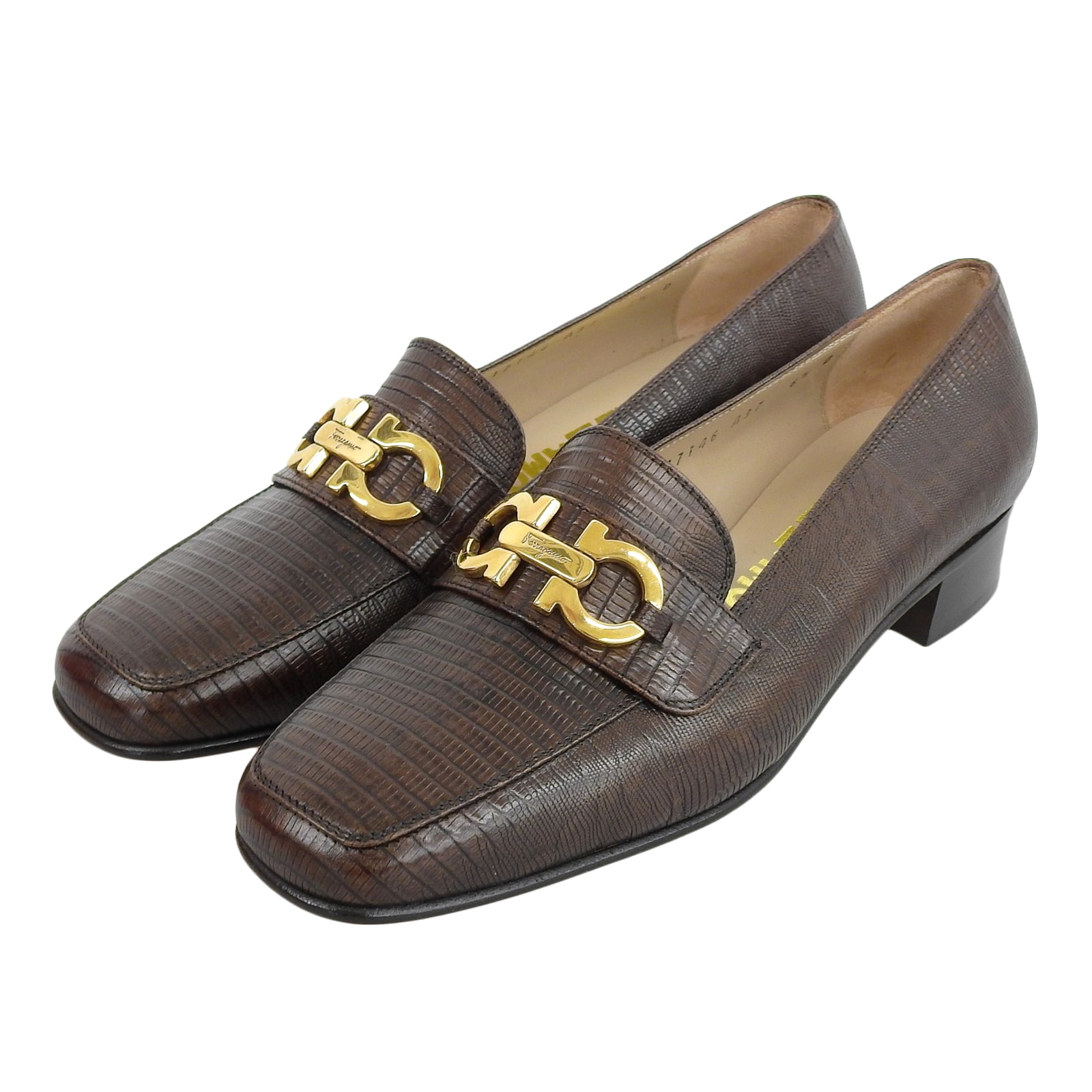 未使用品 サルヴァトーレフェラガモ
 パンプス FOREVER ブラウン レディース 6.5