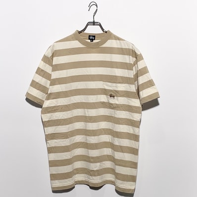 Stussy 90's old Border Tee Beige