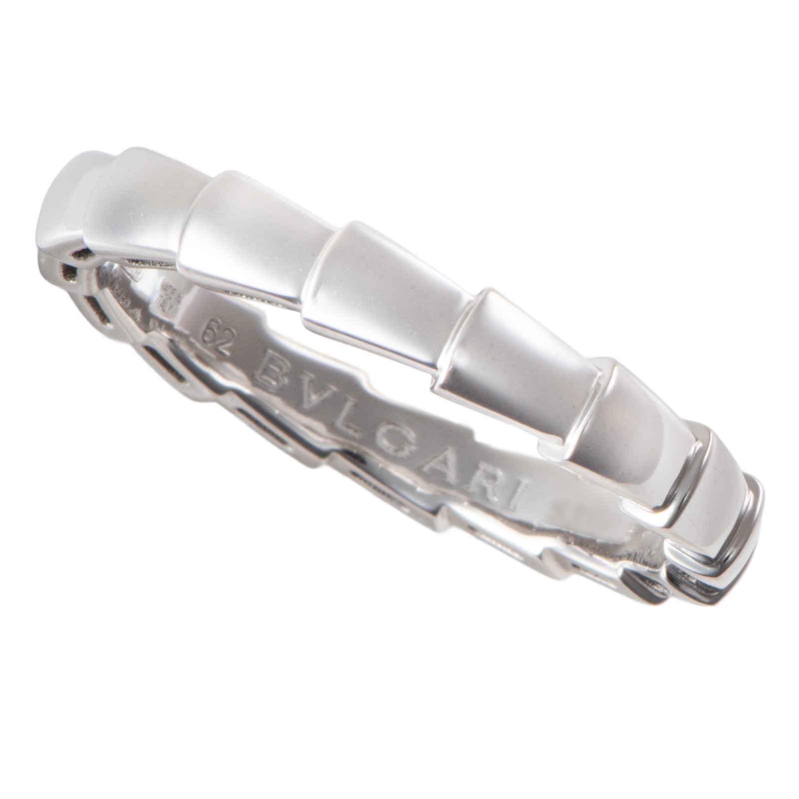 BVLGARI ブルガリ セルペンティ ヴァイパー ウェディング リング 指輪 22号 K18WG シルバー【中古】