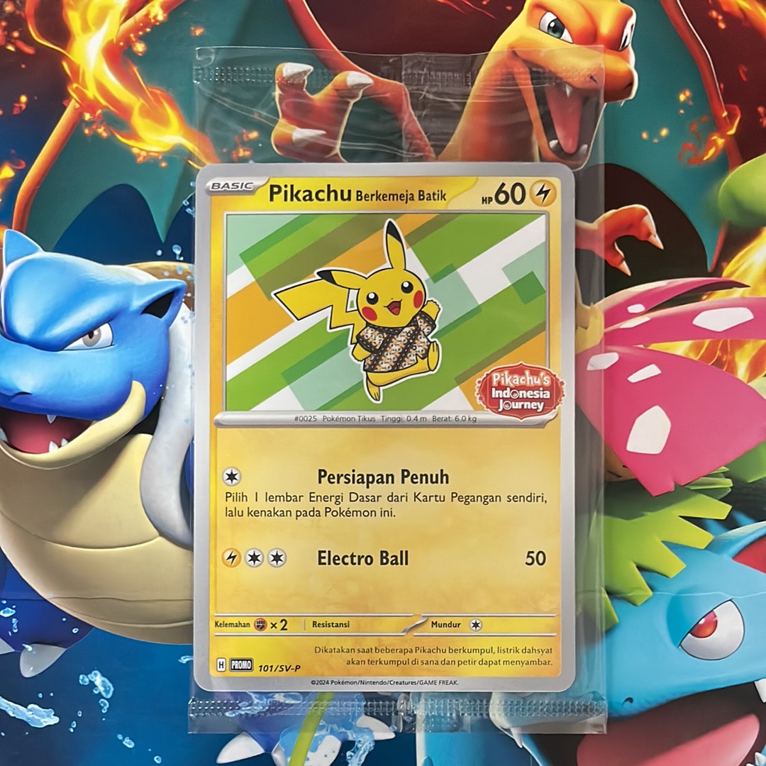 バティックシャツを着たピカチュウ (ピカチュウ柄) P [SV-P 101]【インドネシア語版】(ピカチュウのインドネシアジャーニー)
