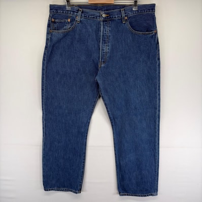古着 リーバイス Levi's デニム パンツ 501 ボタンフライ 5ポケット ストレート ジーンズ ジーパン W40 L30 ブルー系 メンズ