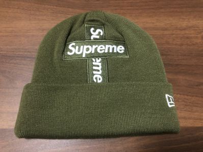 Supreme New Era® Cross Box Logo Beanie "Light Olive"