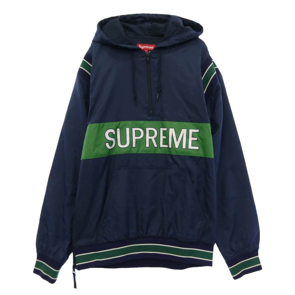 Supreme シュプリーム 16SS Nylon Ripstop Pullover ナイロン プルオーバー ジャケット ネイビー系 S【中古】
