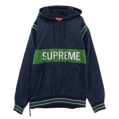 Supreme シュプリーム 16SS Nylon Ripstop Pullover ナイロン プルオーバー ジャケット ネイビー系 S【中古】