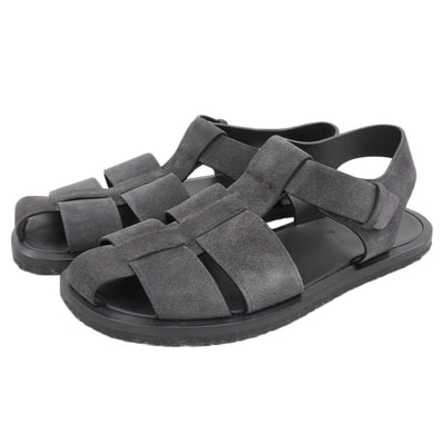 ザ ロウ スエード Fisherman グルカサンダル シューズ メンズ チャコール 40 40