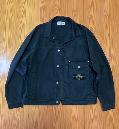 Supreme x Stone Island Denim Trucker Jacket "Black"