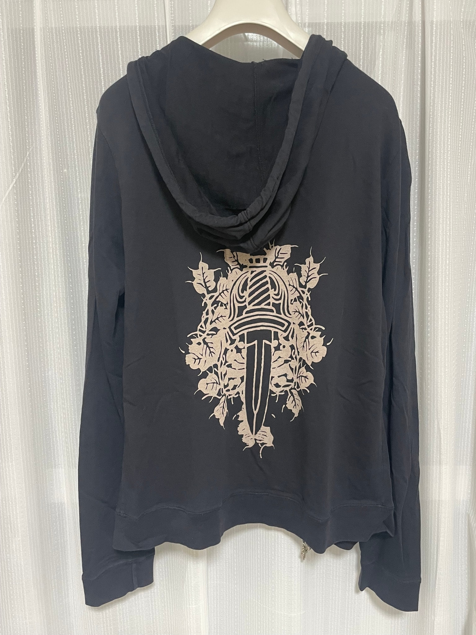Chrome Hearts Women's Back Logo Dagger Zip Hoodie "Black"