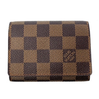 LOUIS VUITTON ルイ・ヴィトン アンヴェロップ カルトドゥヴィジット 名刺入れ N62920 ダミエキャンバス ブラウン レディース【中古】